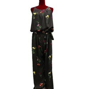 Vince Camuto Floral Wide Leg Jumpsuit Women's Size Large